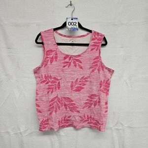 pink White Stag tank top XXL (20) leaf pattern